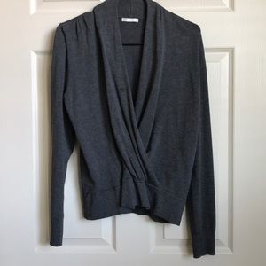 Gray Wrap Sweater
